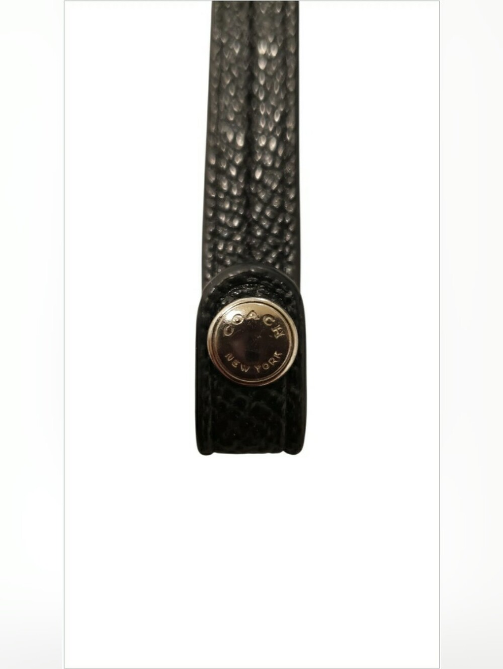 Coach black pebble leather replacement wristlet strap. Very Good. - Picture 2 of 4